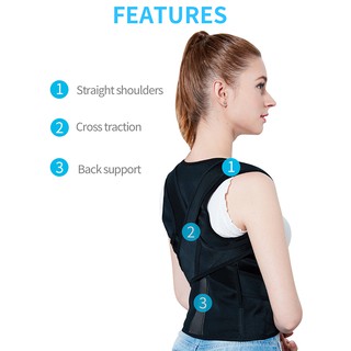 Junlaikang Adjustable Posture Corrector for Men Women Back Brace Clavicle Support Belt (6)