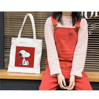 Snoopy Cartoon Cute Student Shopping Tote Bag Funny Bags Canvas Cute Tote Bag Korean Style Bags