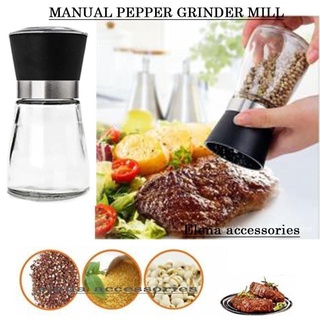 foldable basket๑Pepper Grinder Mill Glass Salt Herb Spice Hand Manual Pepper Mill Cooking Seasoning