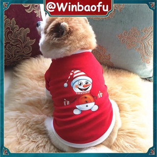 Dog Christmas Clothes - Small Dog Christmas Shirt Puppy Pet Santa & Snowman Costume for Small Dogs and Cats (1)