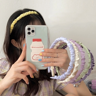 Korean Temperament Satin Pleated Headband Cute Sweet Hair Band Simple Hair Accessories (1)