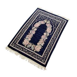 Muslim Islamic Worship Rug Polyester Compass Printing Prayer Rug Portable Travel Home Meditation