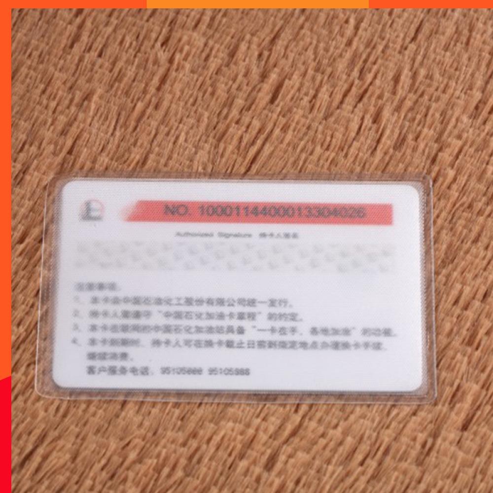 10PCs Business Standard Size Card Holder PVC Credit Card Transparent