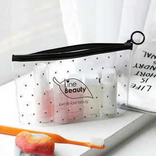 Makeup Pouch Fashion Clear Zipper Toiletry Holder (8)