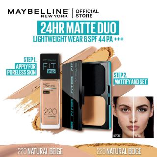 Maybelline Fit Me 24HR Matte Duo [Foundation + Powder Set - Morena]
