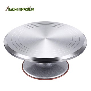 Xsential Aluminum Alloy Cake Turntable Revolving Stand Non-Slip 12 Inch
