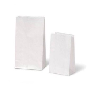White Kraft Paper Bag (100pcs) #2, #4, #5, #6, #8 & #10