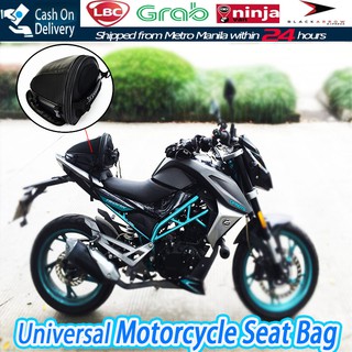 【Fast Delivery】Motorcycle Tail Bag Motorbike Seat Rear Bag Saddle Carry Bag (1)