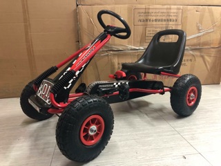 Red Go Cart Pedal Go Kart w/ Rubber Tires Ride On Car (6)