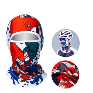 Facekini Sun-Proof Face Cover Full Face Breathable Motorcycle Ice Silk Head Cover Men and Women Outdoor Cycling Fishing Sunshade Mask 400Pcs Turban Headbands Face Cover Thick Elastic Summer Protection Headwraps Sun Mask Sports UV Child Adjustable Sunhat F (3)