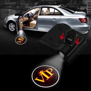 2PCS Wireless LED Car Door Welcome Laser Projector Logo for VIP Golden Ghost Shadow Light Car Styling LED Door Lamp Car Accessory