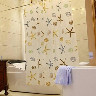 Shower Curtain / Curtain / Starfish Motif Bathroom Curtain