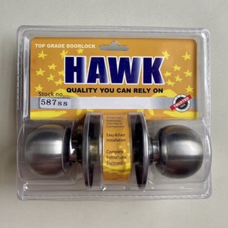 Hawk Round Doorknob Cylindrical Door Knob Globe Door Handle 587SS Door Lock Stainless Steel Doorknob
