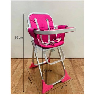 Baby Folding High Chair With Tray -Seat belt and Padded