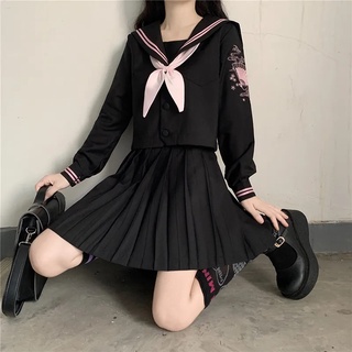 Student JK Uniforms Japanese School Uniform Pink Sets Sailor Suit Cosplay Costumes Anime Suit