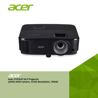 Acer X1123HP DLP Projector, 4000 ANSI lumens, SVGA Resolution, HDMI, With Speakers
