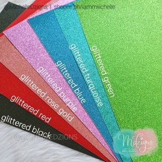Glittered Cardstock (200gsm, 20x30cm, 10sheets per pack/order )
