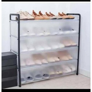 4 layer Shoe Rack with Cover with Removable Layer organizer