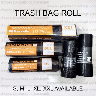 SUPERB Black Garbage Trash Bags Roll