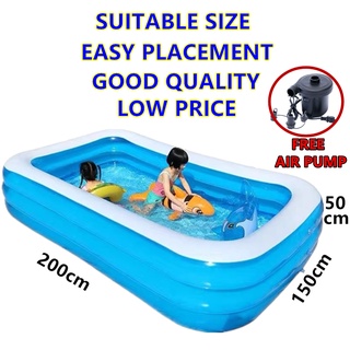 [COD][In Stock]Inflatable Swimming Pool Safe PVC Material Outdoor swimming Pool Family Swimming Pool