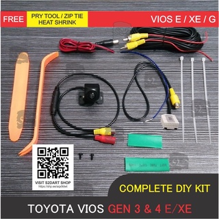 【Ready Stock】№✐Reverse Camera with Harness Kit for Toyota Vios Gen 3 & Gen 4 (E /XE Variant) - Compl