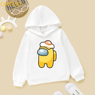 Funny Among Us Hoodies Girls/Boys Lazy Egg Gudetama Kids Winter Clothes Harajuku Kawaii Children Clothing Sweatshirt Wholesale