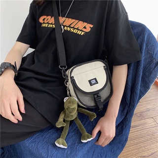 【Hot Sale/In Stock】 Korean version of the messenger bag men and women trend casual wild small square (1)