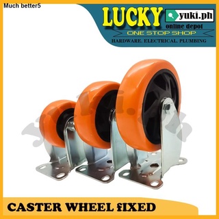 ✘Caster Wheel Fixed / Caster Wheel Swivel (With Lock & Without Lock) Orange Sold per Piece