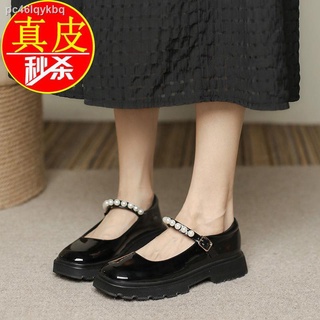 ▣▤◈Mary Jane shoes leather women s shoes 2021 new thick-heeled small leather shoes Japanese British