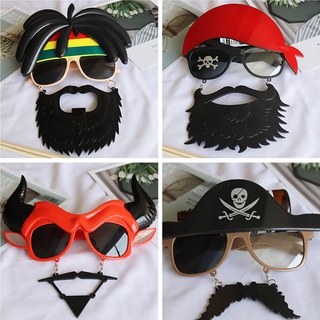 Prom Party Funny Props Halloween Glasses Beard Skull Mask Pirate Navy Ghost Festival Prom Decoration Glasses (1)