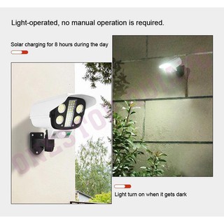 OSQ Solar Power Simulation Fake CCTV Solar Sensor Light Street Light With Remote Control (4)