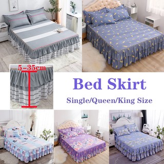 High quality And Low Price Flower Pattern Bed Skirt Home Bed Protector Lace Simple Style Single Queen King Size