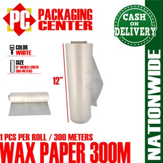 Wax Paper 12" x 300 Meters by per roll COD Nationwide!