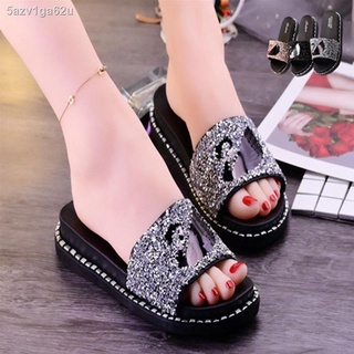 Flat sandals❄✔New slippers ladies summer thick-soled cute fashion sandals and slippers ladies soft-s
