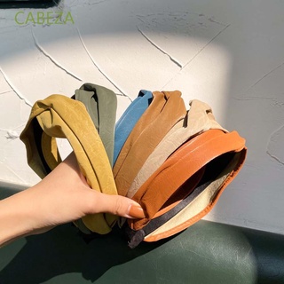 CABEZA All-match Hair Hoop Sweet Hair Accessories Suede Headband Solid Color Korean Wide Temperament Girls Simple Cross/Multicolor (1)