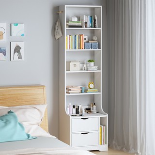 Bedside cabinet rack multi-storey simple modern high-end bedroom multi-functional wooden storage cabinet. (1)