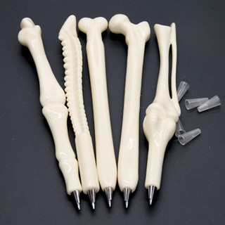 5Pcs Novelty Bone Shape Ballpoint Pens Nurse Doctor Pen Stationery Gift （black）