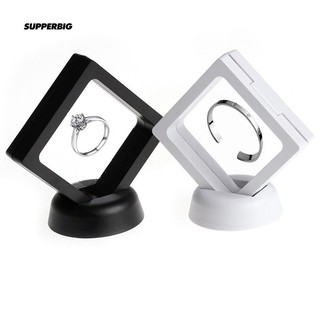 Supperbig Suspended Floating Display Case Jewellery Coins Gems Stand Box
