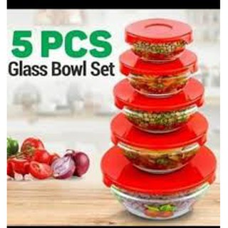 KIM 5in1 glass bowl with design best seller
