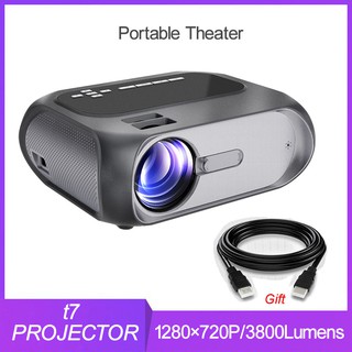 Spot-New LED Projector T7 HD 1280×720P 3800 Lumens Portable LCD Projectors For Home Theater SmartPho