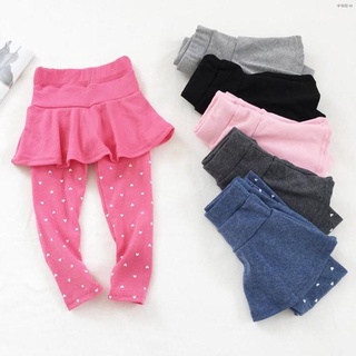 ﹉LOK01011 Girl Trendy Kids Pantskirt Girl Wool Culotte Pants Child Legging Trousers Dress 2-7Y (1)