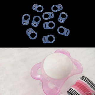 ✈✁▲10Pcs/lot Clear Color Silicone Baby Infant Born Mam Pacifier Adapter Rings Dummy Clip Adapter Cha