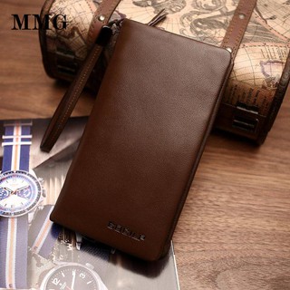 ☒❈Free leather belt special price men s first layer cowhide single handle pouch soft leather multi-function mobile phone bag leather boss bag