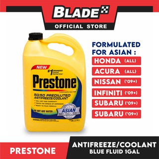 Prestone 50/50 Prediluted Antifreeze/Coolant Blue 1 Gallon with Free Prestone String Bag (2)