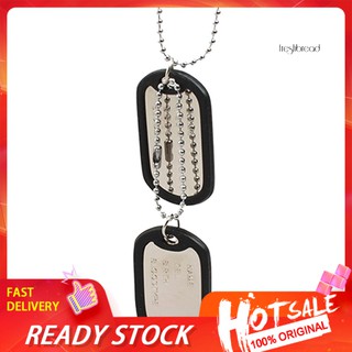 【COD】Men's Women's Fashion Cool Dog Tag Pendants Beaded Necklace Sweater Chain