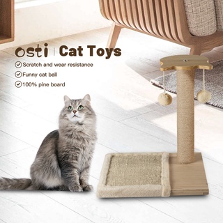 Osti Solid Wood Scratching Pad & Post with Playing Balls