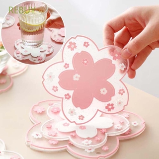 REBUY Table Mat Coffee Cup Cherry Blossom Coaster
