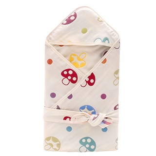 Newborn6Layer Gauze Blanket Baby Four Seasons Universal Quilt Hooded Belt Hug Blanket Baby Sleeping