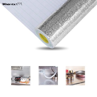 W.C (In stock) Home Kitchen Self Adhesive Waterproof Oilproof Aluminium Foil Wallpaper Sticker (9)
