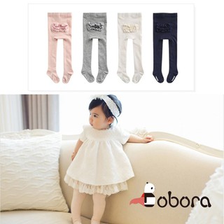 BOBORA Cute Lace Bottom Anti-Slip Pantyhose Stockings 0-4Y